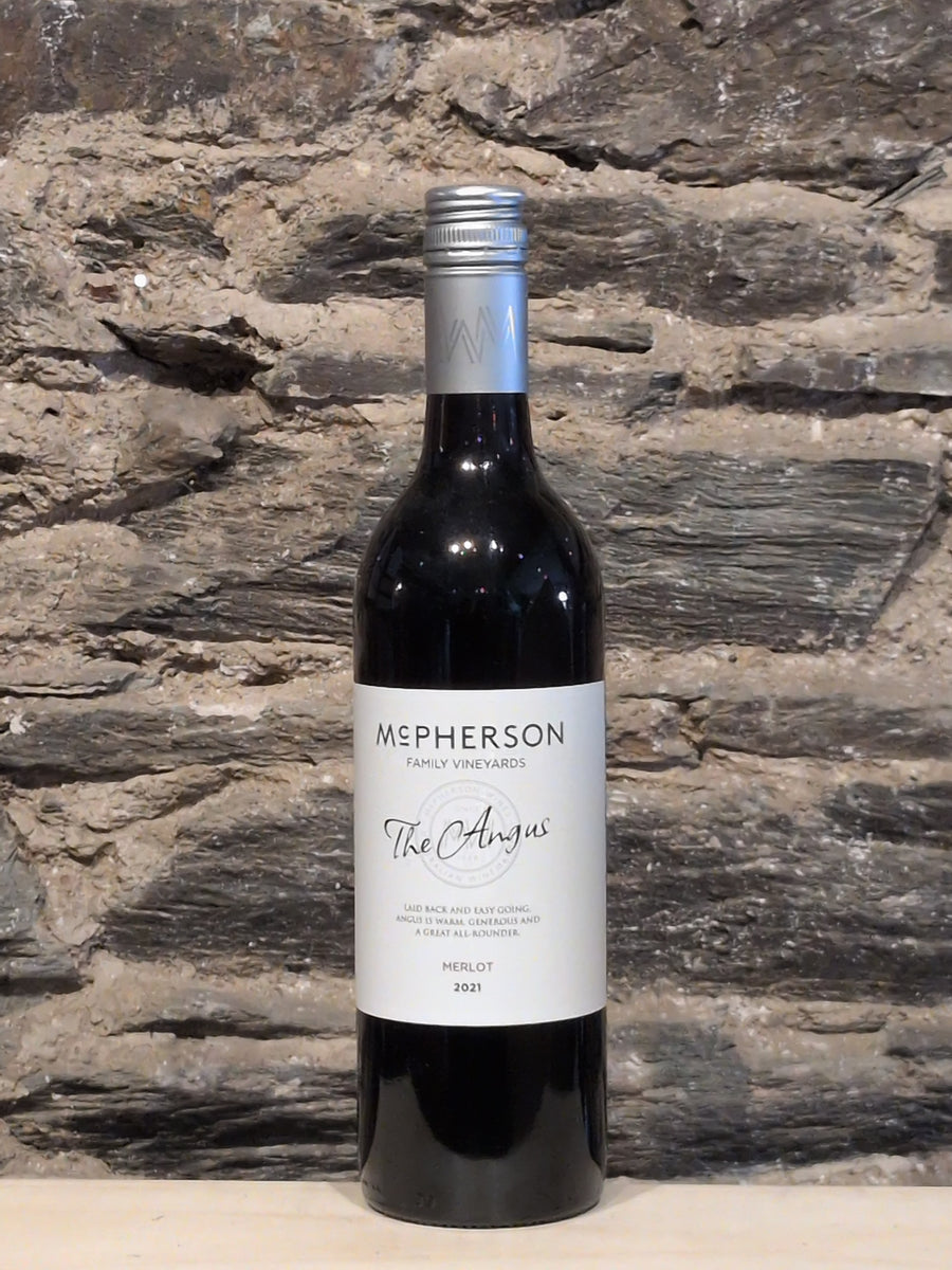 Bottle of McPherson The Angus Merlot