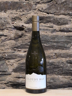 Bottle of Cloudy Bay Chardonnay