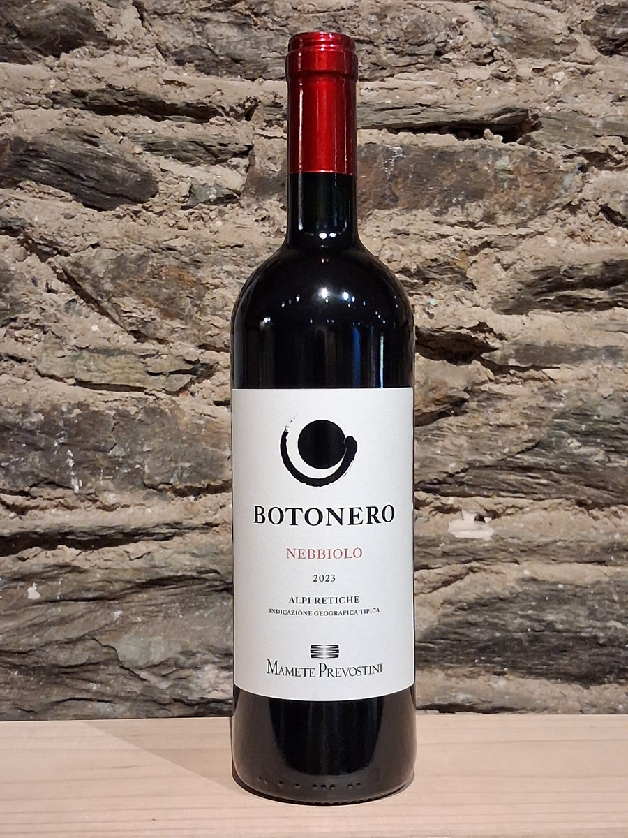 Bottle of Botonero Nebbiolo Mamete Prevostini Alpi Retiche Rosso IGT